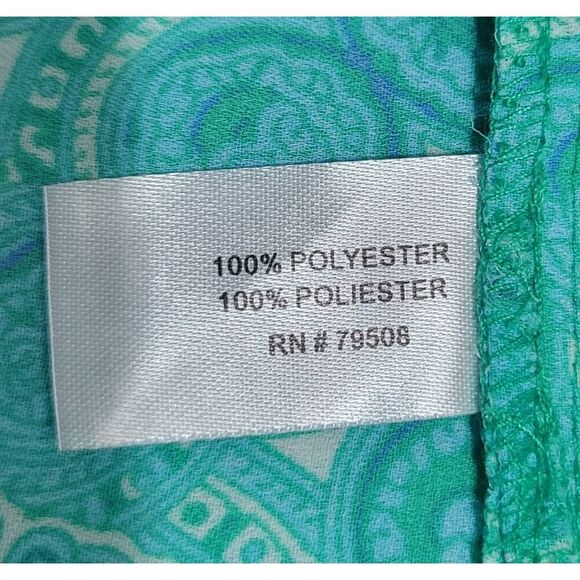 Violet + Claire  Blouse 1X Plus Size Green Medallion V Neck Top - Picture 5 of 5